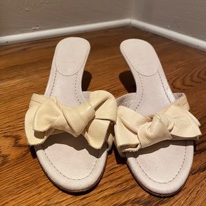Miu Miu cream kitten heels